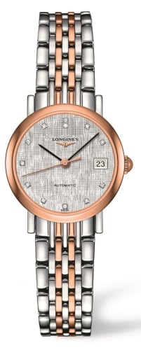 Longines Elegant Collection 25.5 Automatic Stainless Steel / Red Gold / Silver