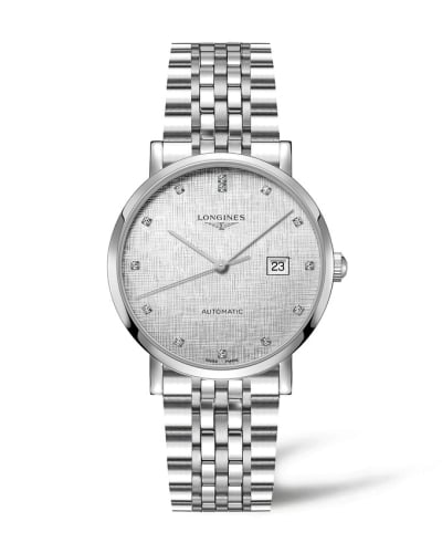 Longines Elegant Collection Automatic 41 Stainless Steel / Silver - Linen / Bracelet