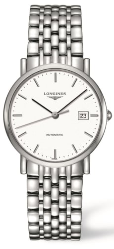 Longines Elegant Collection 34.5 Automatic Stainless Steel / White / Bracelet