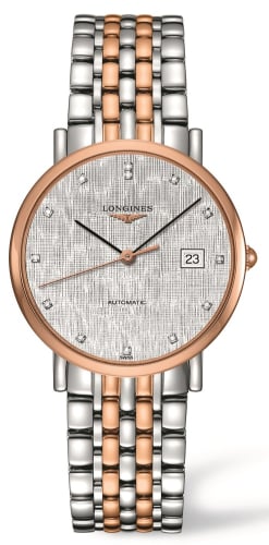 Longines Elegant Collection Automatic 37 Stainless Steel / Red Gold / Silver