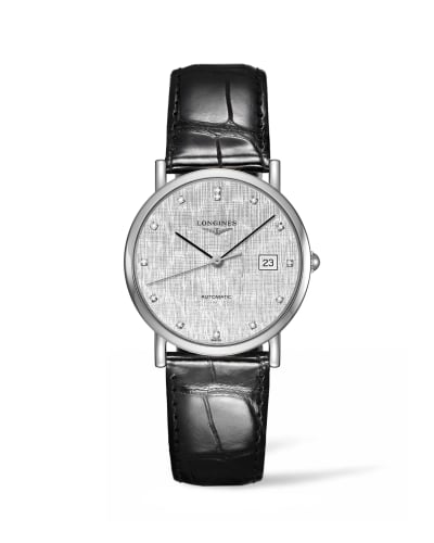 Longines Elegant Collection 34.5 Automatic Stainless Steel / Silver / Strap