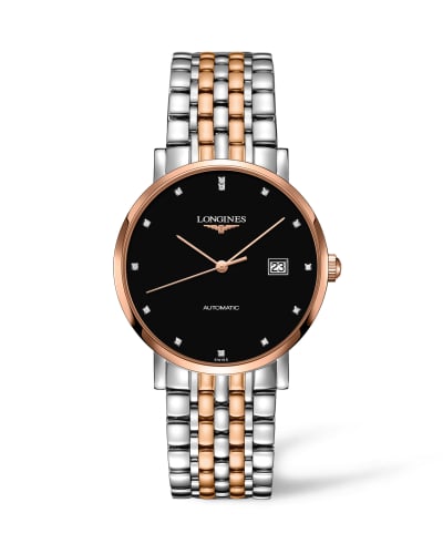 Longines Elegant Collection Automatic 39 Stainless Steel / Red Gold / Black