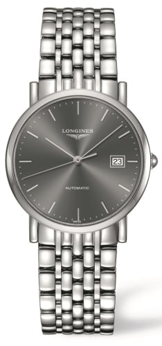 Longines Elegant Collection 34.5 Automatic Stainless Steel / Grey / bracelet