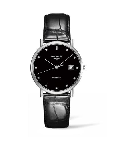 Longines Elegant Collection Automatic 37 Stainless Steel / Black / Strap