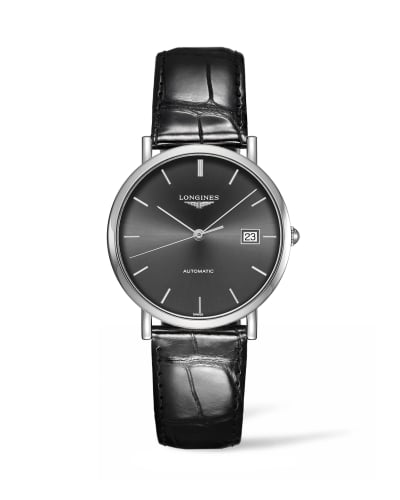 Longines Elegant Collection Automatic 37 Stainless Steel / Grey / Strap