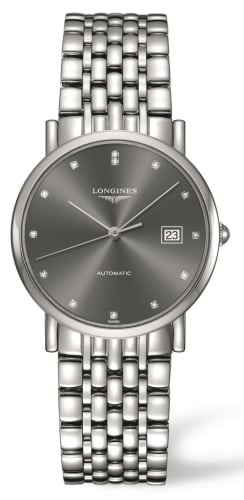 Longines Elegant Collection 34.5 Automatic Stainless Steel / Grey / Bracelet