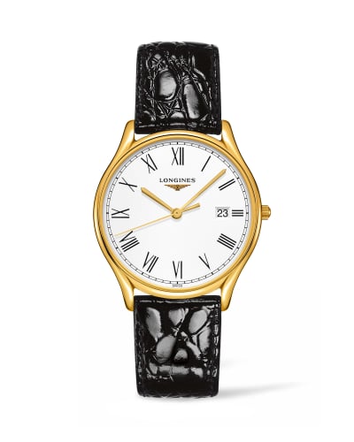 Longines Lyre Quartz 38.5mm PVD Gold / Roman