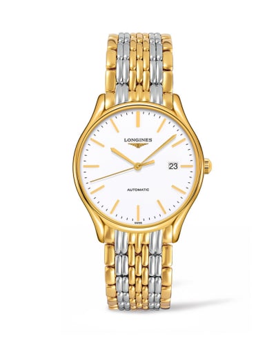 Longines Lyre 38.5 Automatic PVD Gold / White / Bracelet