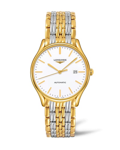 Longines Lyre 40 Automatic PVD Gold / White / Bracelet