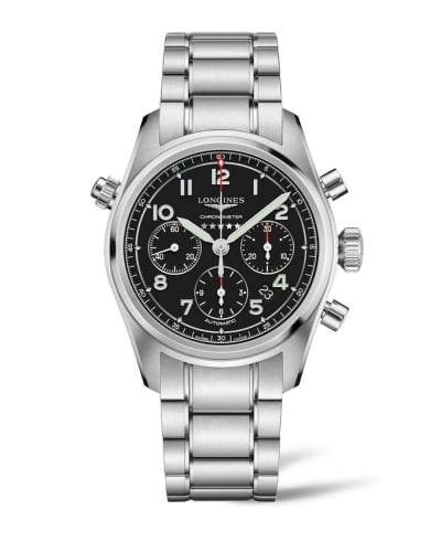 Longines Spirit Chronograph 42 Black / Bracelet