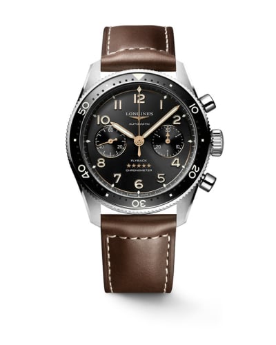 Longines Spirit Flyback 42 Stainless Steel / Black / Strap