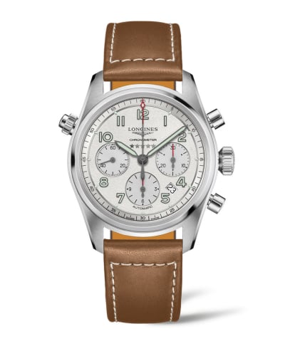 Longines Spirit Chronograph 42 Silver / Strap XL