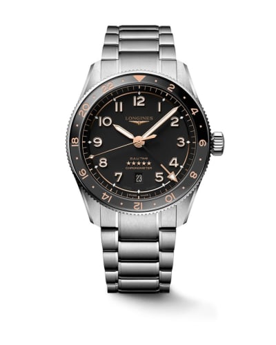 Longines Spirit Zulu Time 42 Stainless Steel / Black / Bracelet