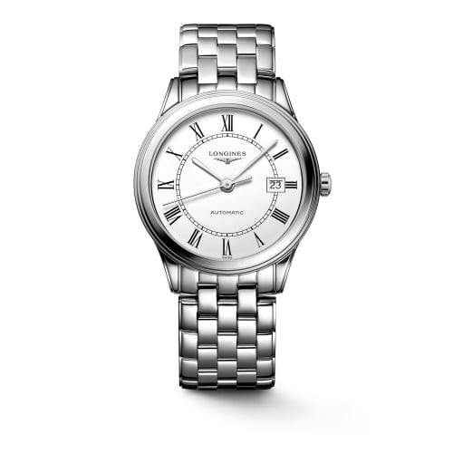 Longines Flagship 38.5 Automatic Stainless Steel / White - Roman / Bracelet