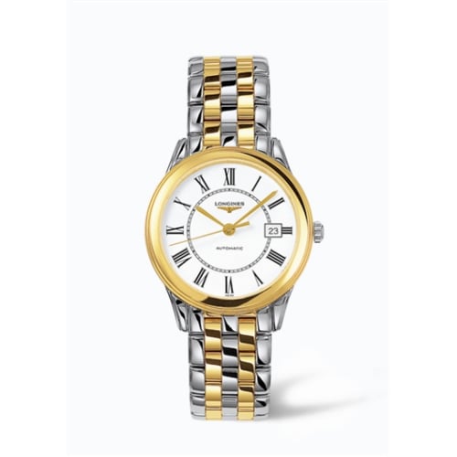 Longines Flagship 35.6 Automatic Two Tone White Roman