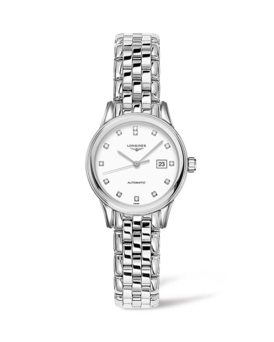 Longines Flagship 30 Stainless Steel / White - Diamond / Bracelet