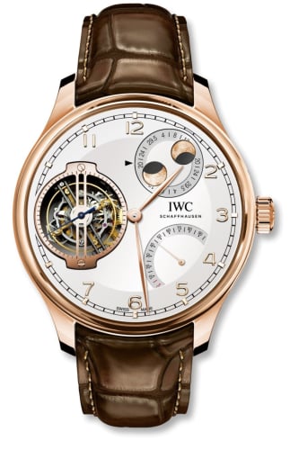 IWC Schaffhausen Portugieser Constant-Force Tourbillon Double Moon Red Gold / Silver