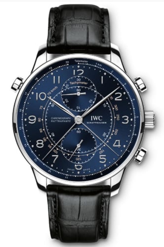 IWC Schaffhausen Portuguese Chrono-Rattrapante Stainless Steel / Blue / Boutique Milano Laureus