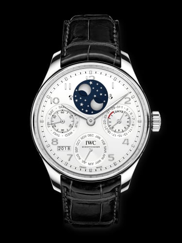 IWC Schaffhausen Portugieser Perpetual Calendar Double Moon Platinum / Silver