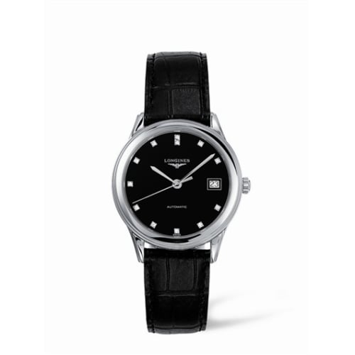 Longines Flagship 35.6 Automatic Stainless Steel Black Diamond