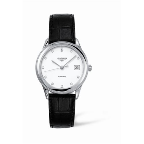 Longines Flagship 35.6 Automatic Stainless Steel White Diamond