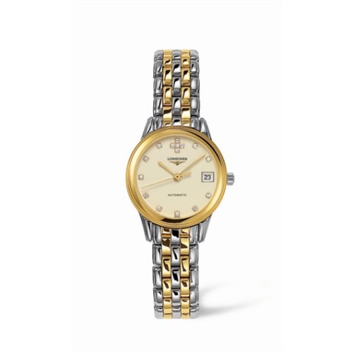 Longines Flagship 26 Automatic Two Tone Cream Diamond