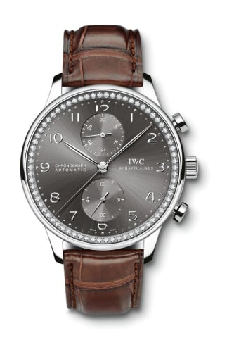 IWC Schaffhausen Portuguese Chrono-Automatic White Gold / 80 Diamond
