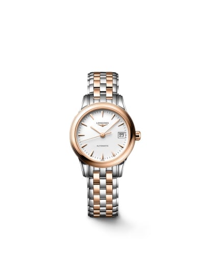 Longines Flagship 26 Automatic Stainless Steel - Red Gold / White / Bracelet