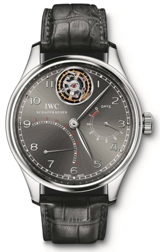 IWC Schaffhausen Portuguese Tourbillon Mystère Rétrograde Platinum / Ardoise