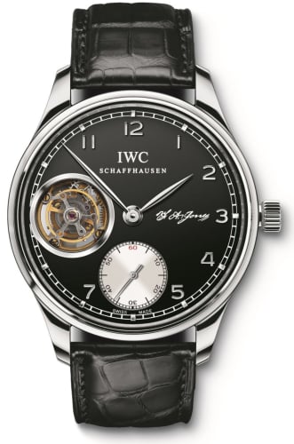 IWC Schaffhausen Portugieser Tourbillon Hand-Wound F.A. Jones Platinum / Black