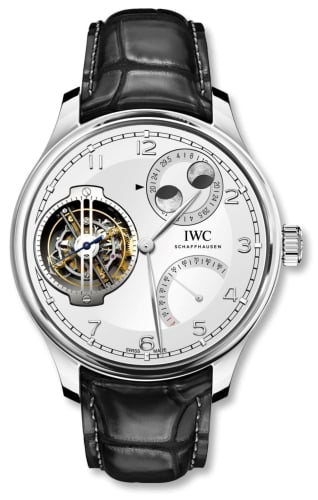 IWC Schaffhausen Portugieser Constant-Force Tourbillon Double Moon Platinum / Silver