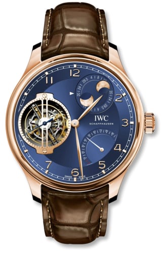 IWC Schaffhausen Portugieser Constant-Force Tourbillon Double Moon Red Gold / Blue