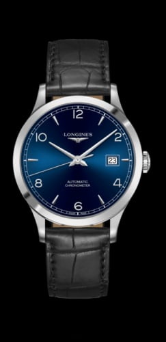 Longines Record 40mm Stainless Steel / Blue-Arabic / Alligator