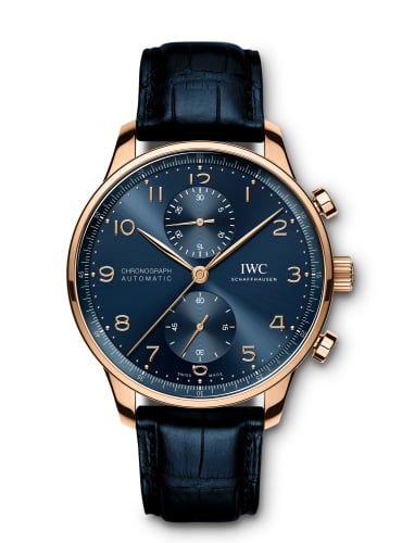 IWC Schaffhausen Portugieser Chronograph Red Gold / Blue / Boutique Edition