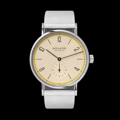 Nomos Glashütte Tangomat A Century of Bauhaus Yellow