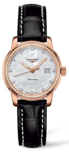 Longines Saint-Imier Date 30 Pink Gold Diamond