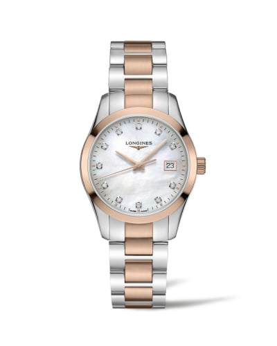Longines Conquest Classic Quartz 34 Stainless Steel / Red Gold PVD / MOP