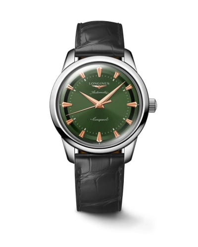 Longines Conquest Heritage 40 Stainless Steel / Green