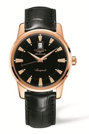 Longines Conquest Heritage 40mm Pink Gold Black