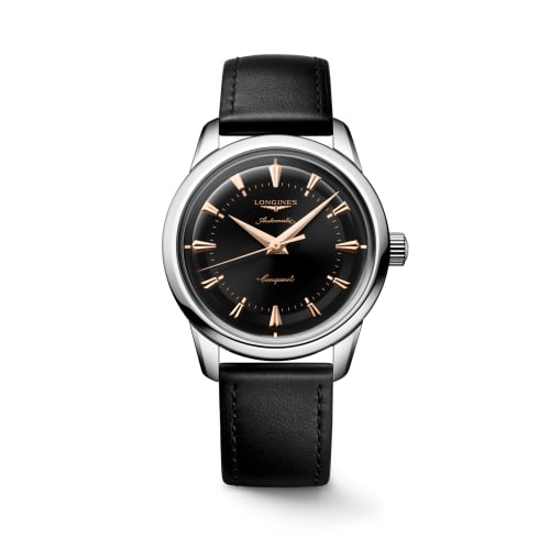 Longines Conquest Heritage 38 Stainless Steel / Black