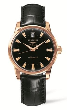 Longines Conquest Heritage Pink Gold Black