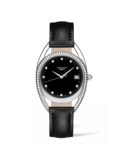Longines Equestrian Horseshoe 34 Diamond / Black