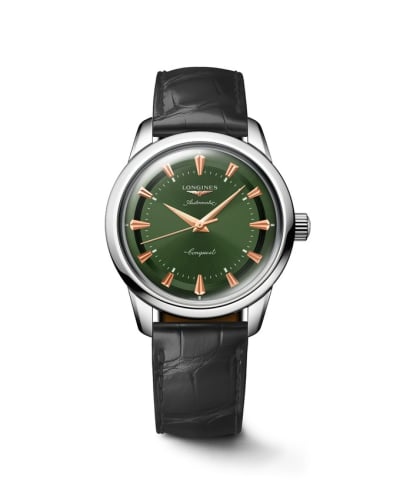 Longines Conquest Heritage 38 Stainless Steel / Green