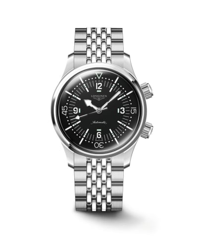 Longines Heritage Legend Diver 39 Stainless Steel / Black / Bracelet