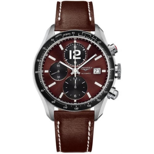Longines GrandeVitesse Tachymeter Brown Strap XL