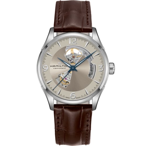 Hamilton Jazzmaster Open Heart 42 Stainless Steel / Salmon