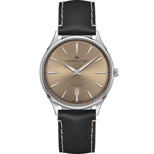 Hamilton Jazzmaster Thinline Auto 40 Stainless Steel / Beige