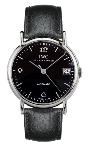 IWC Schaffhausen Portofino Automatic Stainless Steel / Black - Breguet / Strap