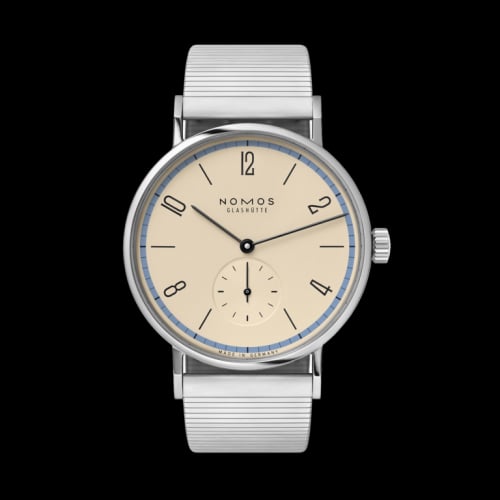 Nomos Glashütte Tangomat A Century of Bauhaus Blue