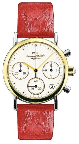 IWC Schaffhausen Portofino Lady Chronograph MecaQuartz Stainless Steel / Yellow Gold / White / Alligator